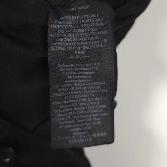 TORY BURCH Women's Dress Pants Size 10 Stretch Cotton Ankle Zip Black 1210-74820 - Picture 13 of 13